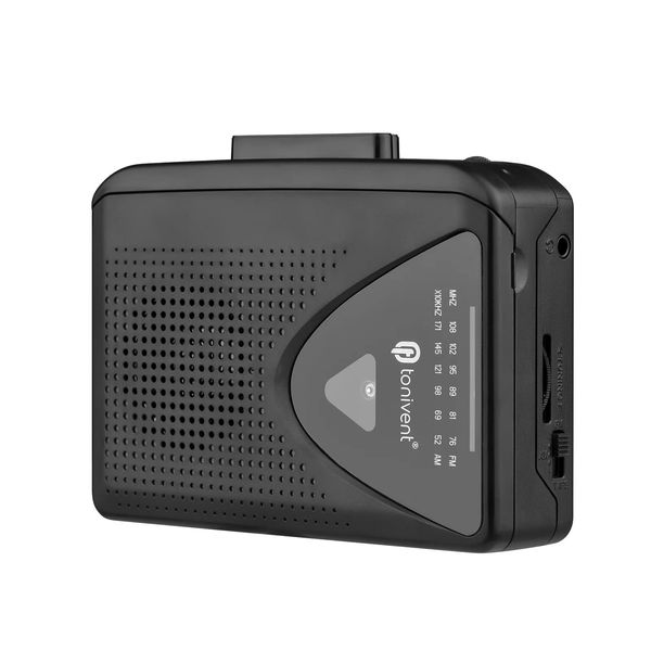 Radio Tonivent Ton009 Portable Cassette Player AM / FM Radio Radio Auto Auto Stop Mini STEREO TACKET STREAT TAPELER AVEC 3,5 mm Jack Earphone