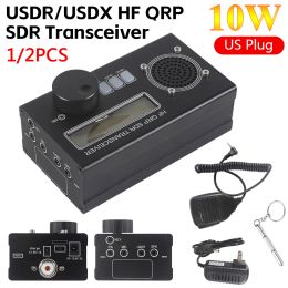 Radio USDX USDR HF QRP SDR transceptor 8band SSB CW QRP Transceptor 10W Builtin 6000 mAh Batería Cargador de micrófono para radioa