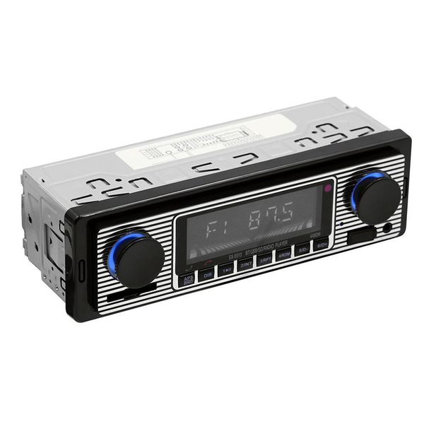 Radio Vintage Bluetooth Voiture Radio FM Lecteur MP3 USB AUX Classique Automobile Stéréo Audio Support Mains Libres Appel Voix Diffusion 221025