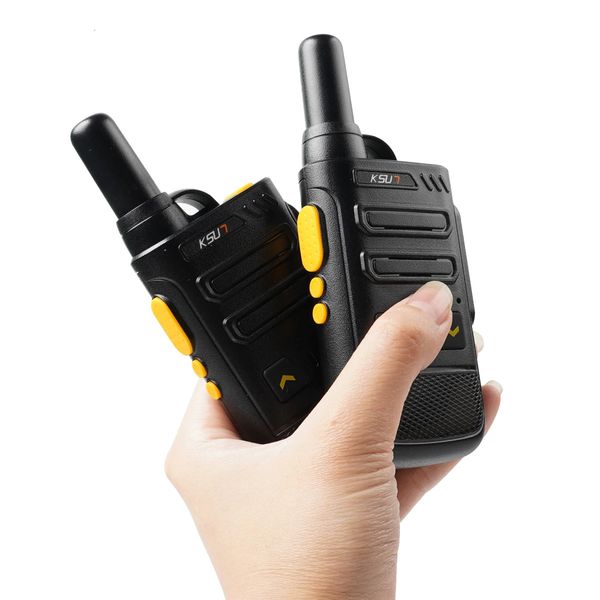 Talkie-walkie Radio émetteur Rechargeable mince Uhf sans fil 16 canaux enfants Mini talkies bidirectionnels KSUN SL 240229