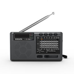 Radio XHDATA D-368 Radio FM BT Portable AM FM SW Récepteur radio stéréo 12 bandes Poche sans fil Bluetooth compatible USB TF Lecteur MP3 221025