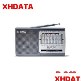 Radio Xhdata D219 Fm Portable Am SW 19 11 bandes récepteur haute sensibilité ondes courtes poche Ser écouteurs Jack 230719 Drop Delivery E Dh1Ky