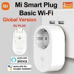 Radio Xiaomi Mi Smart Plug Basic WiFi Global Version 16A Adaptateur d'alimentation EU Socket Wireless Interrupteur Work With Mi Home App Mijia Alexa