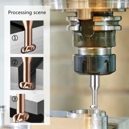 Radius esquina T-lot de lotes Cutter CNC Carbide T Tipo Fin de la molina Concave Mecanizado Herramienta de aluminio de acero D3-D20 R0.5/0.75/1/2/3