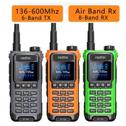 Radtel RT-780 136-620Mhz Walkie-Talkies aficionados receptor de Radio de banda aérea transceptor de Radio aficionado bidireccional portátil de largo alcance USB-C