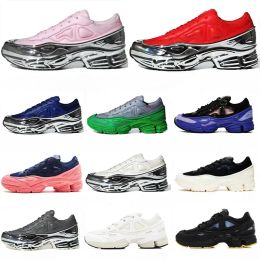 Raf Simon Ozweego Casual schoenen Clunky Metallic Silver Originals Shock Roller Men Dames klassieke sneakers zwart blauw roze rode dorky trainers buiten