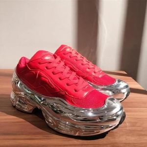 Raf Simon Ozweego Zapatos casuales para hombre Clunky Metallic Silver originales shock roller clásico negro azul rosa rojo tonto zapatillas de deporte tamaño 38-45