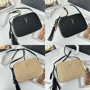 Raffia Camera's Tassen vrouwen designer tassen Vierkante crossbody Portemonnee luxe Merk handtassen Crossbody Riem Enkele Messengers Portemonnees 230301