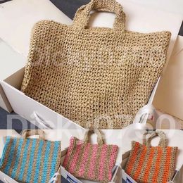 Raphia Designer sacs fourre-tout sac de literie d'été Paille petit sac Femmes Sacs à main de luxe Tricot Main Épaule Messenger vacances plage Crochet sac à main fourre-tout dicky0750