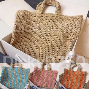 Raffia Designer tote bags bolsa de ropa de cama de verano Straw petit sac Mujer Bolsos de lujo Tejer Mano Hombro Messenger vacaciones playa Crochet monedero totes dicky0750