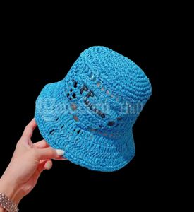 Raffiah Paille Bucket Hat Designer Cap pour hommes femme Baseb All Caps Beanie Casquettes Podets Fisherman Chapeaux Patchwork High Quality 8261523