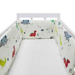 Rails 1PCS Bumpers in de Wieg voor Pasgeboren Katoen Cartoon Dinosaurus Cot Bumper Baby Bed Protector Kinderen Beddengoed G220421