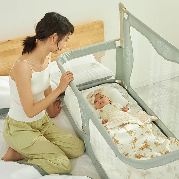 Rails 3 en 1 Garde-corps Berceau pour bébés de 0 à 36 mois Barrière de sécurité Rail Clôture Lit bébé Berceaux Adaptable au lit