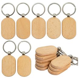 Rails vierges en bois porte-clés clé bricolage bois porte-clés clé gravure sur bois vierges 20 Pack vente au détail