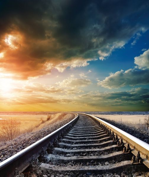 Fondo de imagen escénica de ferrocarril, paisaje de otoño, cielo azul, nube, fondos de fotografía al aire libre, papel tapiz, gotas traseras de boda para fotografía