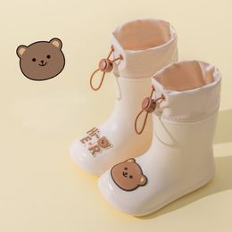 Regenlaarzen Cartoon Kinderen Regenlaarzen Peuter Waterdichte Kinderschoenen EVA Lichtgewicht Warm Kids Waterschoenen Antislip Baby Sneakers 230713