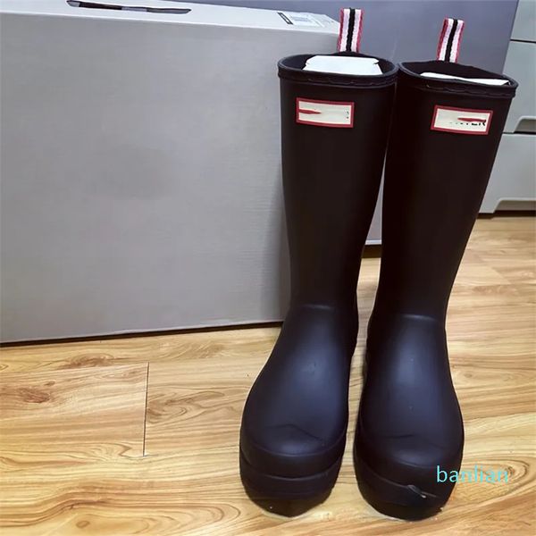 Botas de lluvia Botas de moda Zapatos de suela gruesa para mujer Primavera Verano