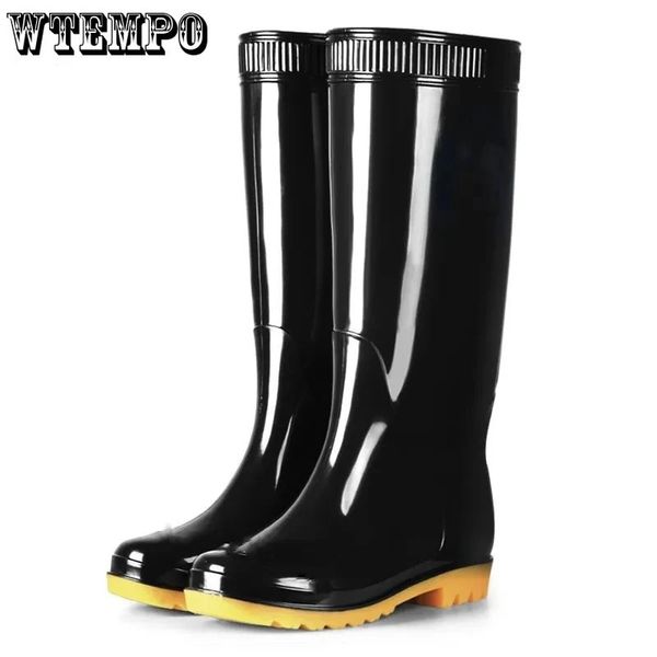 Botas de lluvia Botas de goma para hombres Botas de lluvia negras Botas de agua para hombre Tubo alto Agua Lavado de autos Tubo Botas de pesca Zapatos impermeables Drop 231128