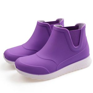 Regenlaarzen regenlaarzen dames anti-skid water schoenen enkel laars vrouwen vrije tijd waterdichte schoenen rubber laarzen ll983 230314