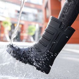 Regenlaarzen Unisex Rubberen Schoenen Heren en Dames Halfhoge laarzen Waterdichte werkveiligheid Regenlaarzen Vissen Echtgenoot Overschoenen Botas Para Lluvia