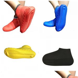 Housses De Pluie Sile Chaussure Imperméable Er Fit Saison Des Pluies Chaussures Antidérapantes Antipluie Ers Couvre-chaussures D'extérieur Mit Couleur 7 5Pd E1 Drop Dhgarden Dhg7K