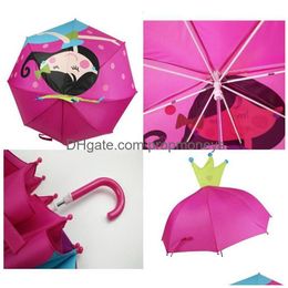 Rain Gear 33 Styles Belle Dessin Animé Animal Design Parapluie Pour Enfants Enfants Haute Qualité 3D Creative Bébé Sun Drop Livraison Maternité Dhd5E