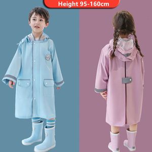 Vêtements de pluie 95-160 cm imperméable manteau de pluie couverture pour enfants imperméable Poncho veste enfant randonnée vêtements de pluie Chubasqueros 230511