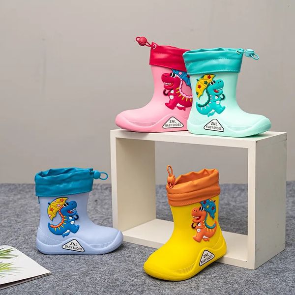 Rain Gear Niños EVA Botas de lluvia de felpa extraíbles Niños Niñas Zapatos impermeables para niños pequeños Zapatos de agua ligeros y cálidos para niños para las cuatro estaciones