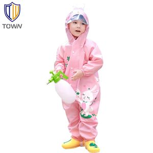 Rain Gear Imperméable pour enfants une pièce dessin animé dinosaure équipement de pluie pour la maternelle bébé imperméables non jetables pour enfants 231031