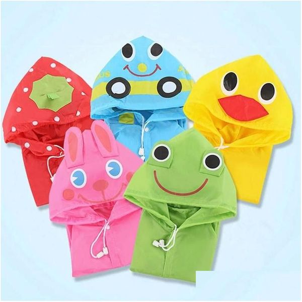 Vêtements de pluie imperméable pour enfants dessin animé coréen mignon bébé poncho articles ménagers aire de jeux festival de Songkran livraison directe enfants maternité Dhhue