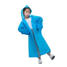 Regenuitrusting huishouden merchandises kinderen solide kleur schattig wandelen Eva regenjas reis regenjas wind en regenbescherming 230511