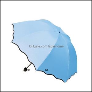 Équipement de Pluie Housekee Organisation Maison Jardin Parapluies Pliants inversés Coupe-Vent Parapluie fleuri Double Usage Soleil Vinyle Parapluies en S