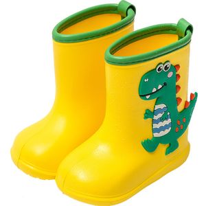 Rain Gear Enfants Garçon Bottes De Pluie En Caoutchouc Filles Garçons Enfants Cheville Bottes De Pluie Chaussures Imperméables Dessin Animé Dinosaure Chaussures D'eau Doux Chaussures De Pluie 230511