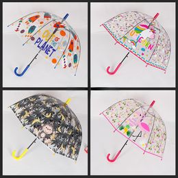 Regenuitrusting kinderen kawaii eenhoorn anime dier transparante waterdichte paraplu's voor kinderen vrouwelijke schattige cartoon alpaca klein meisje ombrelle 230508