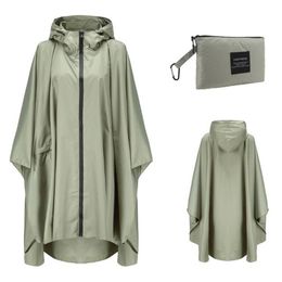 Manteau de veste de poncho de pluie à capuche pour adultes avec poches imperméables imperméables imprimés assortis à une pochette de rangement grande taille XXL Li265m