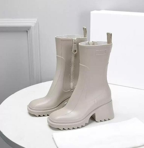 Rain Rainboots Rain Boots Rains Shoes Botines Moda Luxurys Marca Inglaterra Estilo Impermeable Welly Goma Agua Tamaño 35-40 Mujeres