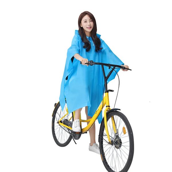 Vêtements de pluie Vélo imperméable imperméable pour femmes hommes imperméables à capuche femme hommes moto manteau de pluie EVA cyclisme Poncho manteaux de pluie 231024