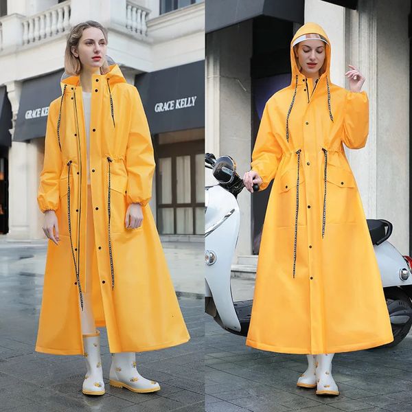 Vêtements de pluie vélo électrique adulte imperméable en gros femmes hommes et simple Long corps complet équitation Anti tempête Poncho 231025