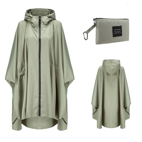 Vêtements de pluie Nylon Adultes Imperméable Femmes Hommes Couverture De Tente Imperméable Porter En Plein Air Randonnée Manteau De Pluie Poncho Veste Cape Capa De Chuva 230925