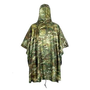 Pluie Wear Outdoor Military Poncho 210tpu Army War Tactical Raincolting Hunting Ghillie Suit Birdwatching Umbrella Gear Gear Home Accessories D Dhfyn