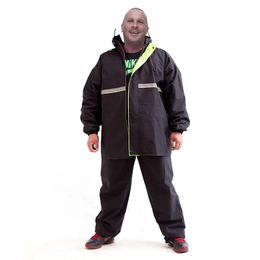 Regenkleding Plus Size Jas Mannen Zwarte Ondoordringbare Jas Pak Rijden Volwassen Poncho Grote Regenjas Enkele Dubbele Laag 231025