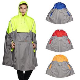 Vêtements de pluie QIAN Poncho de pluie à capuche vélo imperméable imperméable veste de cyclisme pour hommes femmes adultes couverture de pluie pêche escalade 230925