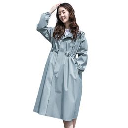 Ropa de lluvia Chubasquero Moda para mujer Damas de gama alta Adulto A prueba de lluvia Cuerpo completo Bicicleta Chaqueta individual Poncho largo Ropa impermeable Lloviendo 231025