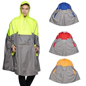 Vêtements de pluie Imperméables QIAN Capuche Pluie Poncho Vélo Imperméables Imperméables Vélo Veste pour Hommes Femmes Adultes Housse De Pluie Pêche Escalade 230329