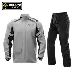 Ropa de lluvia SULAITE traje impermeable de motocicleta para hombres ropa impermeable para exteriores cubierta de zapatos capa de lluvia ultrafina ciclismo pesca chaqueta de escalada zln231109