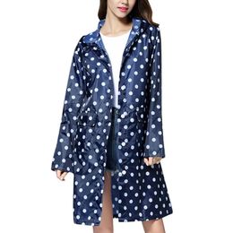 Vêtements de pluie femmes vague longue imperméable veste extérieure imperméable coupe-vent Poncho vêtements d'extérieur imperméable à capuche manteau 231025