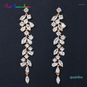 Rainbamabom véritable 925 en argent Sterling massif créé Moissanite pierres précieuses goutte plante gland boucles d'oreilles bijoux fins en gros1