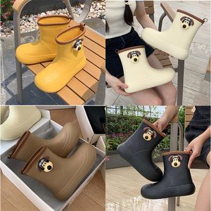 Rainboots Bottes de pluie antidérapantes pour femmes Chaussures d'eau pour adultes Bleu Rouge Violet Marron Gris Bottes imperméables confortables GAI Couvre-chaussures longues