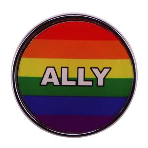 Rainbow Ally Button Badge LGBT Pride Flag Pins Cute Anime Movies Games Hard Email Pins verzamelen metalen cartoonbroche