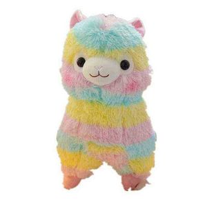 Rainbow Alpaca pluche poppen simulatie katoenspeelgoed verjaardagscadeaus speelgoed voor baby zacht schapen knuffel dier kid ldren meisje cadeau j220729